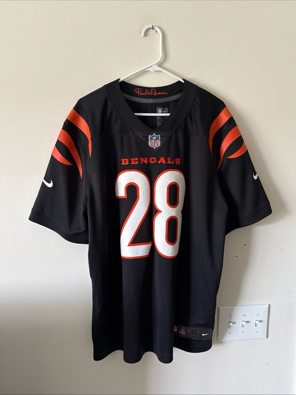 Men's Nike Joe Mixon #28 Cincinnati Bengals Vapor Lmtd NFL Jersey Sz XL - RARE